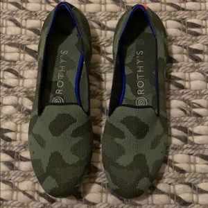Rothys Green Camo Loafers